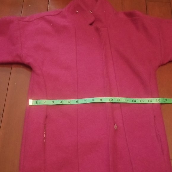 Unbranded X-Small Magenta Wool Coat - Picture 7 of 10